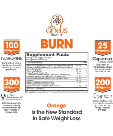 Genius Fat Burner - 60 Capsules for Men & Women | Optimize Weight Loss & Boost Energy - Buy Online on GoSupps.com