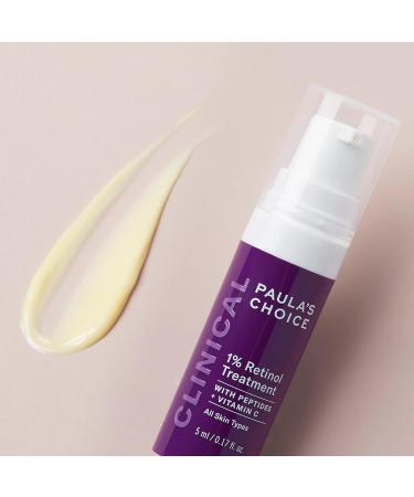 Paula's Choice CLINICAL 1% Retinol Treatment - Anti Aging Serum with Vitamin C & Peptides - 5 ml (Pack of 1) - Buy Online on GoSupps.com