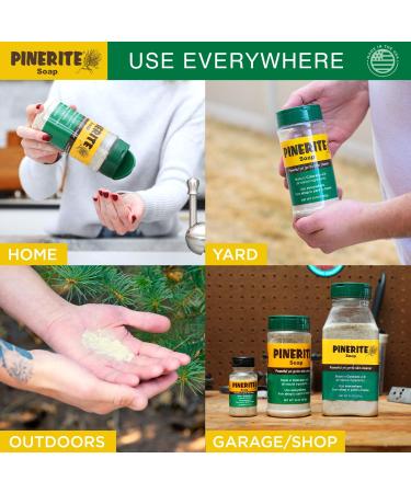 Pinerite Natural Heavy Duty Hand Soap 10 oz. Eco-Friendly 2 Pack - Soft Pine Powder, Gentle on Skin - Buy Online on GoSupps.com