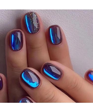 Stick on Nails - Soft Gel Press on Nails False Nail Coffin Short Glitter French Stick on Nails 12 Sizes Full Short Press Nails for Woman Girl Lencyh - Buy Online on GoSupps.com