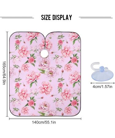 Waterproof Barber Cape - Peony Rose & Cheetah Haircut Bib for Men & Women | Unisex Hair Cutting Cape - Buy Online on GoSupps.com