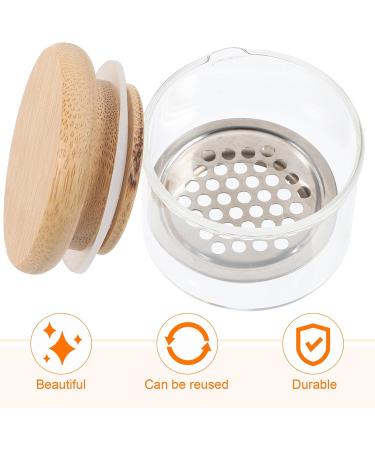 FOMIYES Manicure Nail Dish Cup Nail Liquid Holder Glass Nail Dish Cup Nail Dappen Dish with Lid and Stainless Steel Mesh Manicure Tools - Buy Online on GoSupps.com