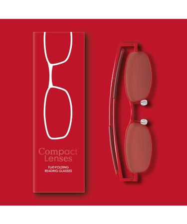 Buy Compact Flat Folding Reading Glasses - Chilli +1.5 | International Shipping Available - Buy Online on GoSupps.com