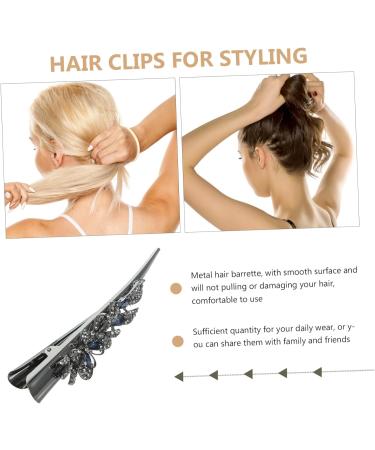 minkissy Retro Large Rhinestone Metal Horn Clip Headdress Duckbill Clip Crystal Hair Accessories (style Four Clips Alligator Hair Clips Rhinestone Hair Clips Crystal Blue Hair Bling - Buy Online on GoSupps.com