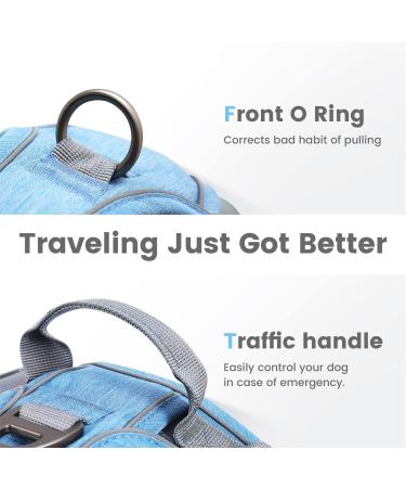 Shop Pawaii XS Dog Harness for Small Dogs - Anti-Pull Adjustable & Breathable | Denim Blue - Buy Online on GoSupps.com