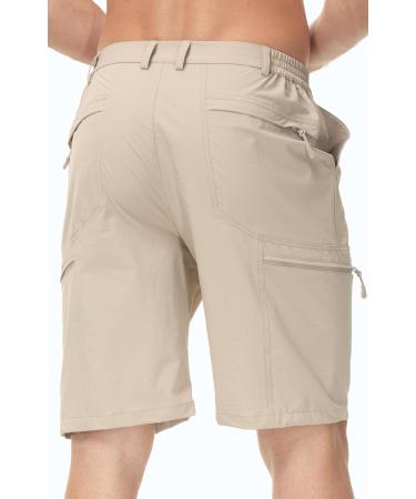Libin Men's Hiking Shorts | Light & Quick-Drying Cargo Shorts for Summer Trekking & Outdoor Activities | Breathable Tactical Shorts in Khaki - Buy Online on GoSupps.com