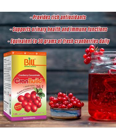 BILL Natural Sources CranBuild 416mg 120 capsules - Buy Online on GoSupps.com
