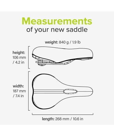VELMIA Bike Seat: Comfy Memory Foam Saddle for Men & Women | Waterproof, Smart Zone-Concept | Ideal for Exercise, BMX, MTB & Road Touring - Buy Online on GoSupps.com