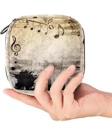Storage Bags for Women | Retro Music Notes | Menstrual Cup & Tapes | Organize Female Essentials - Buy Online on GoSupps.com