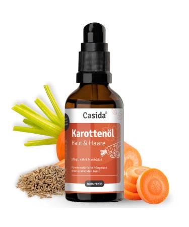 Casida Carrot Oil 50 ml skin & hair naturally pure mixture of carrot seed oil and carrot root extract natural care & selftanning vegan