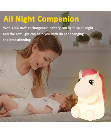 OkiyiD Pony Night Light | Horse Lamp for Nursery | Touch Control Dimmable Bedside Lamp | Rechargeable Horse Gifts for Girls | Birthday Gifts for Boys - Buy Online on GoSupps.com
