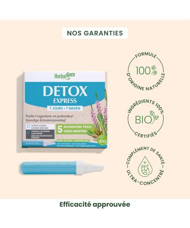 HERBALGEM - Duo Detox Express 7Jours - Purifie L'Organisme En Profondeur - Compl ment Alimentaire Gemmoth rapie - Formule Hautement Concentr e - Action Globale - 5 Bourgeons Frais - Bio - Buy Online on GoSupps.com