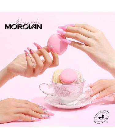 Morovan Acrylic Nail Set - Complete Geln gel Starter Kit with 48W UV Lamp Nail Drill Acrylic Powder & Liquid Brush for Perfect Nails - Buy Online on GoSupps.com