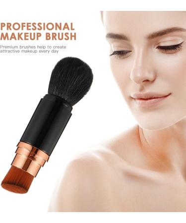 Retractable Brush Dual Ended Makeup Brush Cosmetic Beauty Makeup Brush Travel Retractable Brush Foundation Blush Cosmetic Black - Buy Online on GoSupps.com