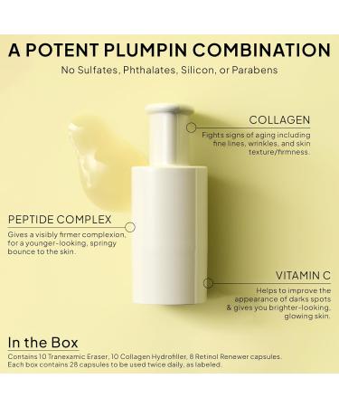 Droplette Daily Defense Refill Capsules - Improve Skin with Tranexamic Acid Retinol & Collagen | Summer Skin Care Regimen (28 Count) - Shop Internationally - Buy Online on GoSupps.com