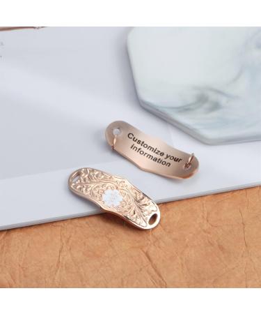 Custom Medical Alert Bracelets for Women | Personalized Emergency ID Jewelry | Allergy & Medical ID Bracelets 6.0-9.0 Inches - Buy Online on GoSupps.com