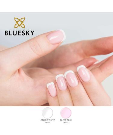 Bluesky Gel Nail Polishes French Manicure Set Studio White 80526 and Clear Pink 80523 Long Lasting Chip Resistant 2 x 10 ml (Requires Curing Under UV LED Lamp) French Manicure 20 ml (Pack of 1) - Buy Online on GoSupps.com