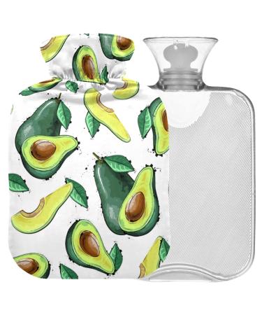 NAANLE watercolor disk heat bottle with cover transparent 1 l hot water bottle for bed handfoots pain relief heat and cold therapy