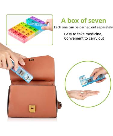 XL Large Weekly Pill Organizer with AM PM Compartments - 28 Days Monthly Medication Dispenser for Vitamins and Supplements - Buy Online on GoSupps.com
