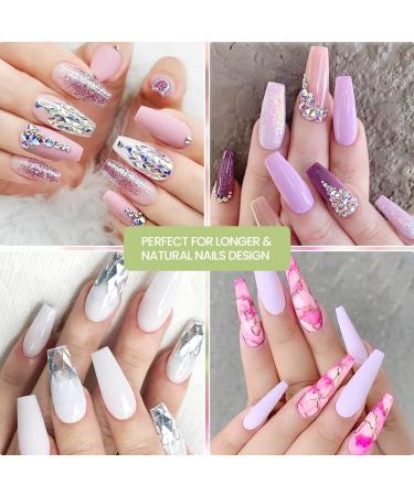 5-in-1 Clear Builder Base Gels for Nail Strength and Repair | Hard Gel, Rubber Base, Extension, and Builder in a Bottle Gel with 100 Pcs Nail Forms - Buy Online on GoSupps.com