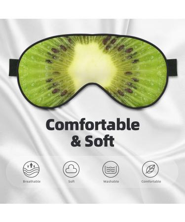 BREAUX Kiwi Slice Print Sleep Mask | Double-Sided Blackout Eye Mask for Travel | Comfortable and Stylish Eye Sleep Mask - Buy Online on GoSupps.com