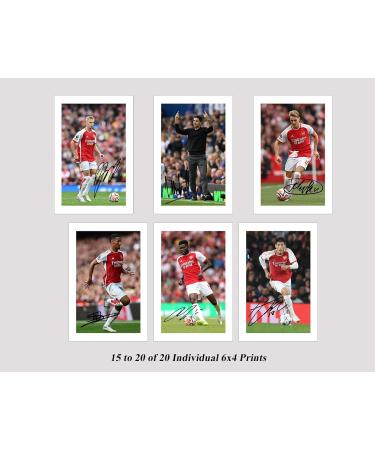 Set of 20 Arsenal 2023/24 Signed Photo Prints - Autographed for Kids Men & Women - Perfect Gift for Fans - Buy Online on GoSupps.com