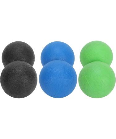 Verdant Touch Fitness Fascia Ball Set - Portable TPR Yoga Massage Balls for Muscle Relaxation | Black Green Blue - Buy Online on GoSupps.com