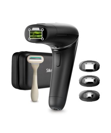 Silk'n 7 IPL device with a rotatable head hair reduction 600 000 light pulses for light to dark skin three attachments extra quick application