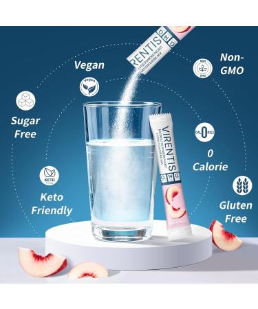 VIRENTIS 16 Sticks Electrolytes Powder Packets Sugar Free Hydration Packets, Liquid Daily IV Electrolyte Drink Mix for Rehydration with 8 Electrolytes & 6 Vitamins, 0 Calorie, Low Sodium, White Peach - Buy Online on GoSupps.com