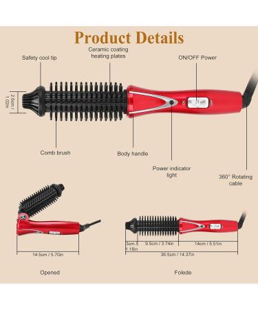 Buy Mini Hair Curling Iron Brush - Ceramic Tourmaline Ionic Hot Curler for All Hair Types | Professional Anti-Scald Electric Wand - Fast International Shipping - Buy Online on GoSupps.com