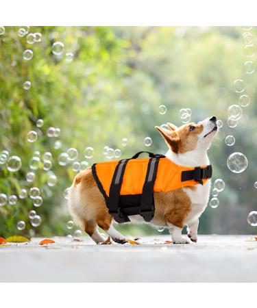 Dog Chimney Reflective Life Jacket | Adjustable Dog Lifeguard Vest | Pet Floating Swimming Jacket with Rescue Handle | Summer Pool & Boating Swimwear (M) - Buy Online on GoSupps.com