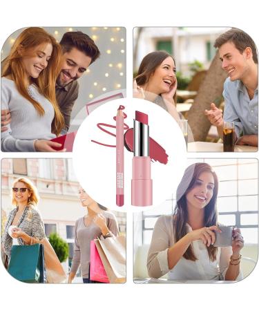  Naqqios Moisturizing Tinted Lip Balm | Waterproof and Smudge-Proof Contour - Non-Sticky Matte Waterproof Balm for Daily Winter Makeup for Women - Buy Online on GoSupps.com