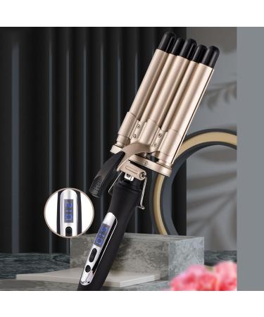 Adjustable 5 Barrel Curling Iron Wand 15 Temperature Gears Digital Display ABS and Aluminum Construction for Long Lasting Wavy Hairstyles - Buy Online on GoSupps.com