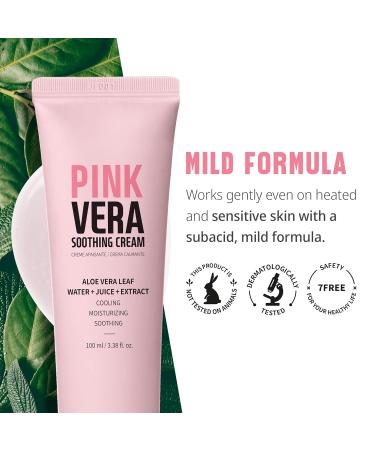 FARMSKIN Superfood Pink Vera Soothing Cream | Post Workout Yoga & Shaving Relief | 3.38 fl. oz - Soothing & Moisturizing - Buy Online on GoSupps.com