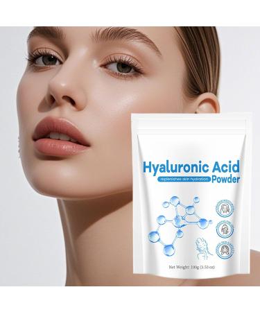  G n rique Hyaluronic Acid Powder 100g Water-Soluble Smooth Facial Moisturizer Beauty Formula Gentle Support Skin Hydration and Moisture Supplements For Women Girls - Buy Online on GoSupps.com