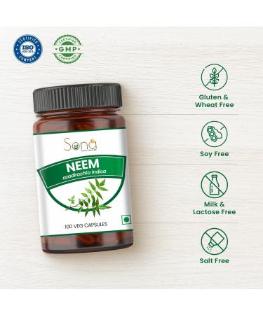 SONA Neem Capsule - 1000mg Veg Capsules 100 Count (Pack of 1) - Buy Online on GoSupps.com