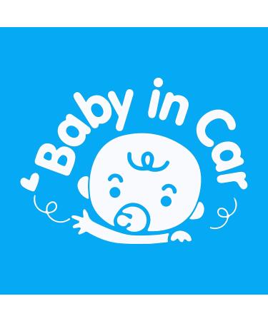 Baby in Car Sticker | 14cm x 10cm Vinyl Baby on Board Car Decal - International Shipping Available - Buy Online on GoSupps.com