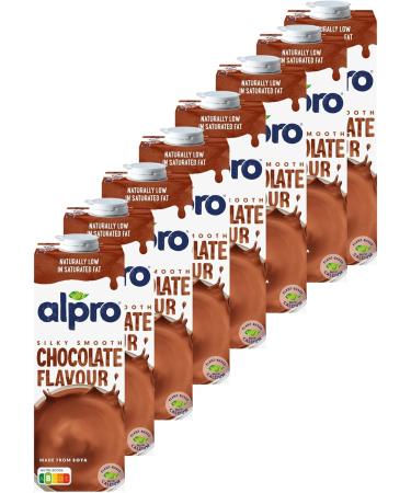 Alpro - Vegetable Drink - Chocolate Soy - 1 L - Pack of 8 x 1 L - Buy Online on GoSupps.com