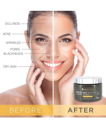 PraNaturals Dead Sea Mud Mask 550g - Organic & Vegan, Cruelty-Free Cosmetic for Hydrating, Detoxifying, and Anti-Ageing - Suitable for All Skin Types - Buy Online on GoSupps.com