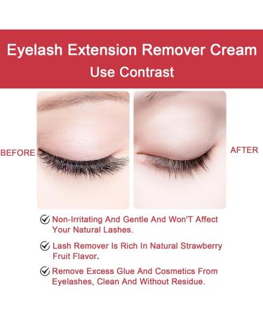 Eyelash Extension Remover Cream - Professional & Low-Irritation Formula (Strawberry) - Buy Online on GoSupps.com