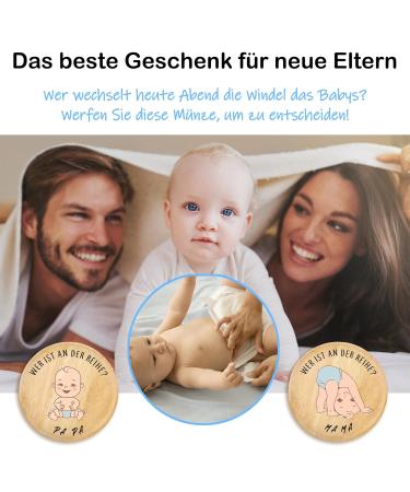 Unique Baby Gift for Boys | Wooden Decision Coin | Perfect Gifts for Birth & Baptism | Ideal for Expectant Mothers - Buy Online on GoSupps.com
