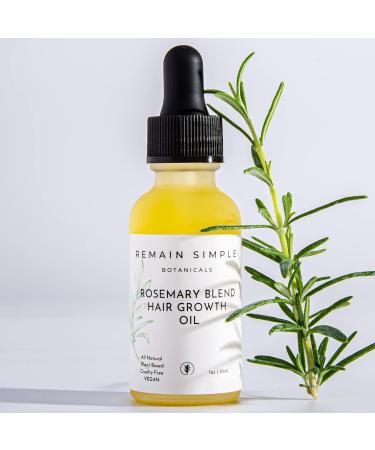 Remain Simple Rosemary Blend Hair Growth Oil - 9 Proven Oils for Nourishing Hair and Scalp - Rosemary, Pumpkin Seed, Peppermint, Fenugreek, Castor - Highly Effective and Concentrated - Buy Online on GoSupps.com