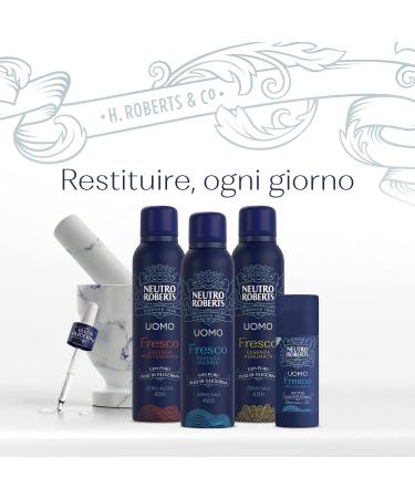  Neutro Roberts Neutro Roberts Men's Fresh Deodorant Stick Marine Essence With Anti-odor Zero Aluminum Salts Zero Stains With Pure Glycerin Oil Deodorant Men Dermatologically Tested 40ml 48h - Buy Online on GoSupps.com