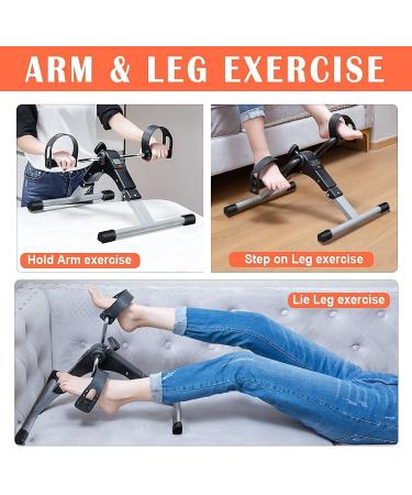 TABEKE Portable Folding Pedal Exerciser for Arm and Leg Workout - Under Desk Bike Stationary Cycle - Buy Online on GoSupps.com