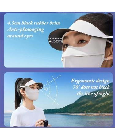 Ice Silk Vinyl Full Face Sunscreen Mask Ice Silk Vinyl Mask Anti-Uv Face Cooling Mask for Outdoor Cycling Sunscreen Hat 2E - Buy Online on GoSupps.com