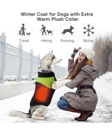 Warm Waterproof Dog Coat for Small to Medium Dogs - Windproof Winter Jacket with D-Ring - 2XL Green - Buy Online on GoSupps.com
