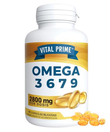 Om ga 3 6 7 9 2800MG | 90 Capsules Enrichies en Huiles de Lin Onagre Olive Germe de Bl et Noix de Macadamia | Om ga 3 6 7 9 en G lules Molles