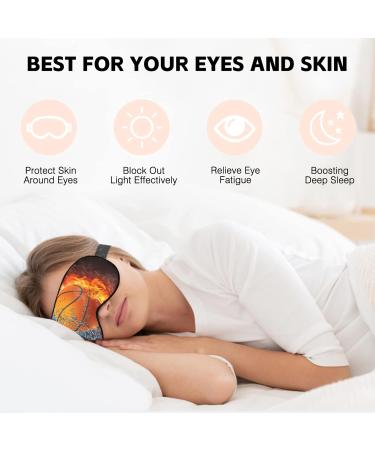 Basketball Water Fire Sleeping Mask | Adjustable Silk Eye Mask for Travel & Sleep | Light Blocking Eye Cover for Boys Girls & Women - Buy Online on GoSupps.com