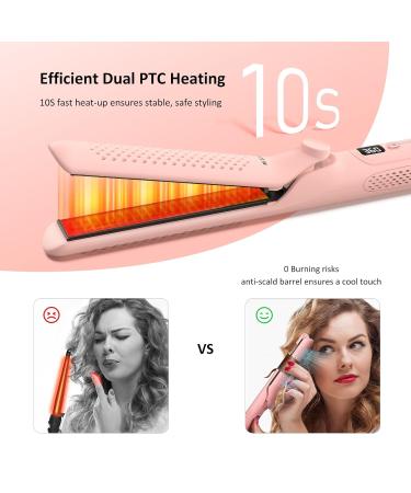 360 Airflow Styler: 2-in-1 Curling Iron & Straightener - 1.25 Inch Adjustable Temp Dual Voltage Perfect for Short Hair - Buy Online on GoSupps.com