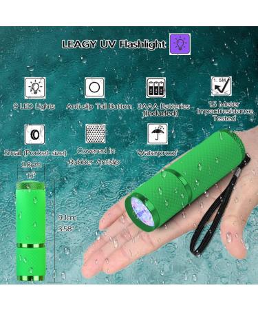 Leagy 2-Pack Mini UV Flashlight - 9 LEDs Pet Urine Detector & More | Ideal for Dogs Cats Fluorescent Agents & Bed Bugs - Free Shipping Worldwide - Buy Online on GoSupps.com
